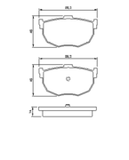 ТОРМОЗНЫЕ КОЛОДКИ ЗАДНИЕ КИА СЕРАТО 04---> РИДЕР RD.3323.DB3170   (СКТ  SP - 386)