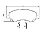 ТОРМОЗНЫЕ КОЛОДКИ ПЕРЕДНИЕ ЛАНСЕР, АУТЛЭНДЭР 03===> РИДЕР RD.3323.DB.3287  ( СКТ  SP-273 )