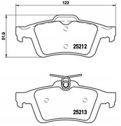 ТОРМОЗНЫЕ КОЛОДКИ ЗАДНИЕ МАЗДА 3, ФОКУС, ВЕКТРА Ц  РИДЕР RD.3323.DB1621 (СКТ SP - 357)