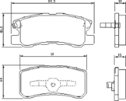 ТОРМОЗНЫЕ КОЛОДКИ ЗАДНИЕ ЛАНСЕР, АУТЛЭНДЭР, ПАЖЕРО  РИДЕР RD.3323.DB.3247  ( СКТ  SP-343 )