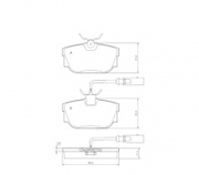 КОЛОДКИ ТОРМОЗНЫЕ ЗАДНИЕ Т4 (92-03) С ДАТЧИКОМ РИДЕР RD.23224STD